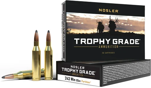 NOSLER TROPHY GRADE 243 WIN - 85GR PARTITION TIP 20RD 10BX/