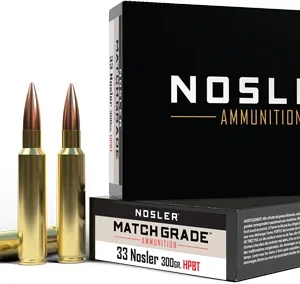 NOSLER MATCH GRADE 33 NOSLER - 300GR CUSTOM HPBT 20RD 10BX/C