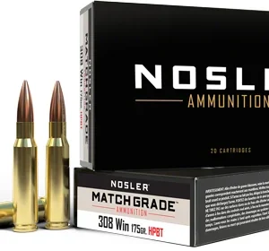 NOSLER MATCH 308 WIN 175GR - CUSTOM COMP HPBT 20RD 10BX/CS