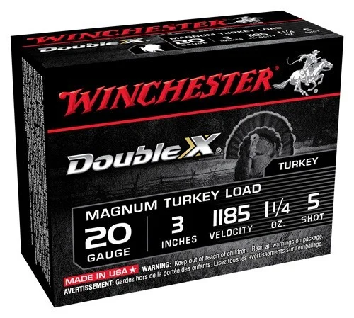 WINCHESTER DOUBLE-X 20GA 3" - 1-1/4OZ #5 10RD 10BX/CS