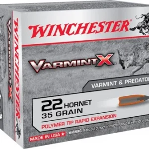 WINCHESTER VARMIT-X 22 HORNET - 35GR VARMINTER-X 20RD 10BX/CS