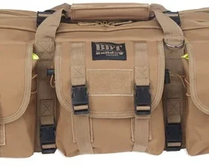 BULLDOG 37" SINGLE TACTICAL CS - 3 LARGE ACCESSORY POCKETS TAN