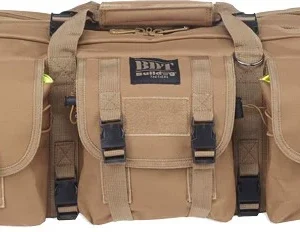 BULLDOG 43" SINGLE TACTICAL CS - 3 LARGE ACCESSORY POCKETS TAN
