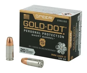 SPR GOLD DOT 9MM+P 124G HP SB 20/200