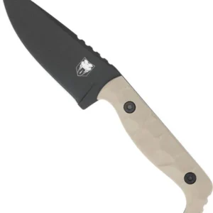 COBRATEC KINGPIN 4" FIXED BLD - TAN D2 STEEL W/KYDEX SHEATH