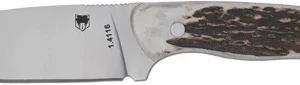 COBRATEC TWIN MOUNTAIN 4" - FIXED BLADE GENIUN STAG W/SHTH