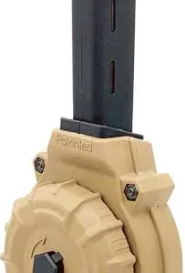 PRO MAG MAGAZINE FOR GLOCK 17 - 19 9MM 50RD DRUM FDE