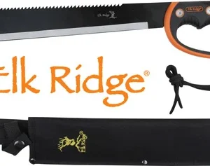 MC ELK RIDGE MACHETE 21.5" - BLADE W/SHEATH D-HANDLE BLK/SS