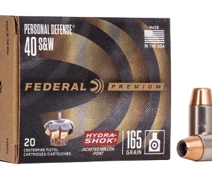 FED HYDRA-SHOK 40S&W 165GR 20/500