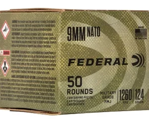 FED MIL-GRADE 9MM 124GR FMJ 50/500