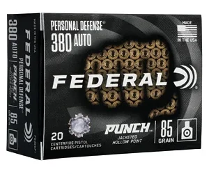 FED PD PUNCH 380AUTO 85GR JHP 20/200