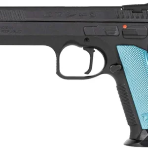 CZ TS2 SA 9MM FS 10-SHOT - BLACK POLYCOAT BLUE GRIP
