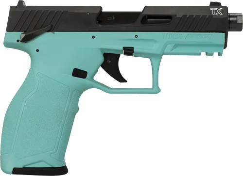 TAURUS TX-22 22LR 4.1" - ADJ. 16-SHOT CYAN/BLK POLY