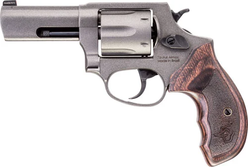 TAURUS 856 38SPL 3" NGT SGT - TUNGSTEN CERAKOTE WOOD GRIP - Image 2