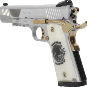 GIRSAN MC1911S LIBERADORE II - 9MM CHROME/GOLD ENGRAVED 10RD