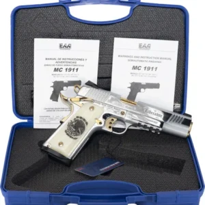 GIRSAN MC1911S LIBERADORE II - 45ACP CHROME/GOLD ENGRAVED 8RD