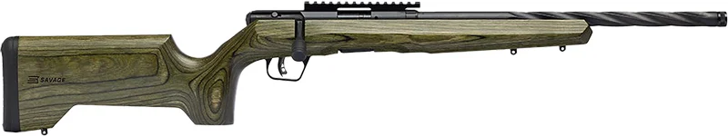 SAVAGE B22 TIMBER TACTICAL - 22WMR 18" BLACK/GREEN LAMINATE