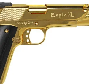 IVER JOHNSON EAGLE XL PORTED - 45ACP 6" 24K GOLD BLACK WOOD