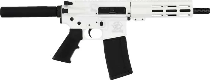 GLFA AR15 PISTOL 223 WYLDE - 7.5" NITRIDE BBL WHITE