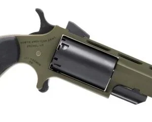 NAA HUNTSMAN MINI-REVOLVR - 22WMR 2" FIXED OD GRN RUBBER
