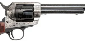 CIMARRON FRONTIER 45LC PW FS - 7.5" ENGRAVED SILVER/BL WAL