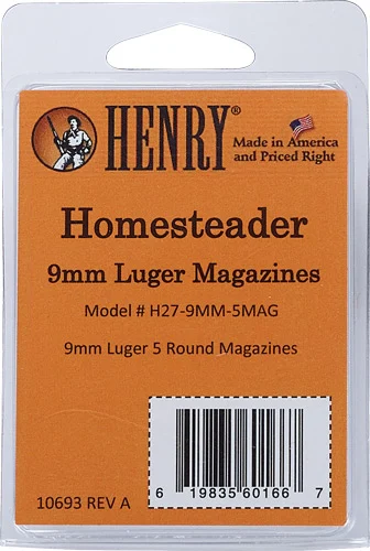 HENRY MAGAZINE 5RD - FOR HENRY HOMESTEADER 9MM - Image 2