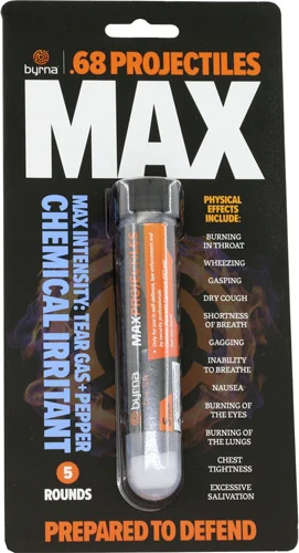 BYRNA MAX PROJECTILES 5 COUNT - TUBE .68 CAL - Image 2