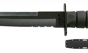 KA-BAR TANTO KNIFE - 8" W/PLASTIC SHEATH BLACK
