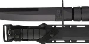 KA-BAR MODIFIED TANTO 8" PLAIN - EDGE BLADE W/HARD PLASTIC SHTH