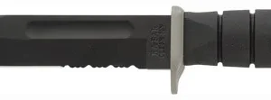KA-BAR D2 EXTREME KNIFE - 7" SERR W/PLASTIC SHEATH
