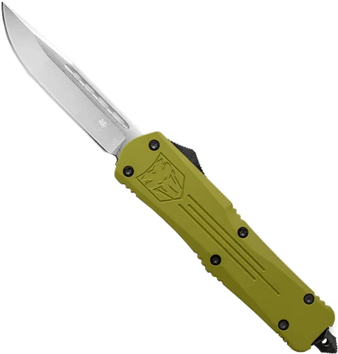COBRATEC LARGE FS3 OTF ODGREEN - FANG 3.5" D2 STEEL DRP PNT