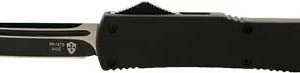 TEMPLAR KNIFE SLIM OTF BLACK - RUBBER 3.1" BLACK TANTO