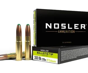 NOSLER 300BLK 220GR BT RN 20/400