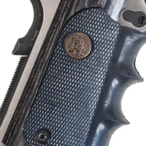 PACHMAYR LAMINATED WOOD GRIPS - 1911 CHARCOAL SILVERTONE