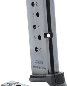 CPD MAGAZINE RUGER LCP - 380ACP 6RD GLOSS BLACK