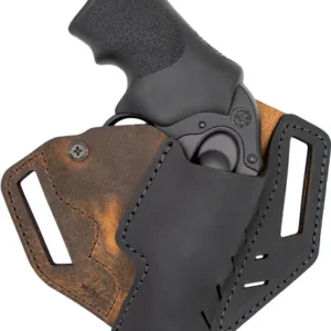 VERSACARRY REVOLVER HOLSTR OWB - RH S&W J FRAMES 2" BROWN/BLACK