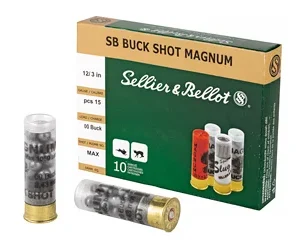 S&B 12GA 3" 00 15PEL 10/250