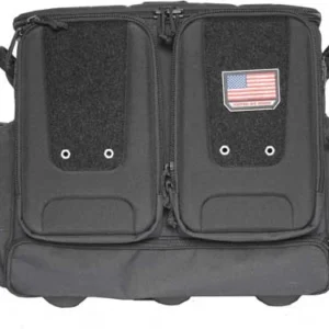 GPS TACTICAL ROLLING RANGE BAG - HOLDS 10 HANDGUNS BLACK NYLON