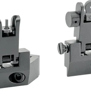 JE FLIP UP FRONT/REAR SIGHT - 45 DEGREE OFFSET ALUMINUM BLK