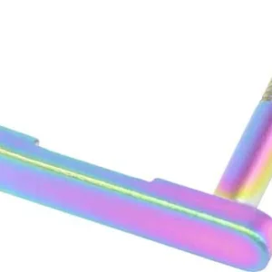 GUNTEC AR15 MAG CATCH LEVER - MATTE RAINBOW PVD COATED