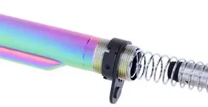 GUNTEC AR15 BUFFER TUBE WITH - BUFFER & SPRING RAINBOW PVD