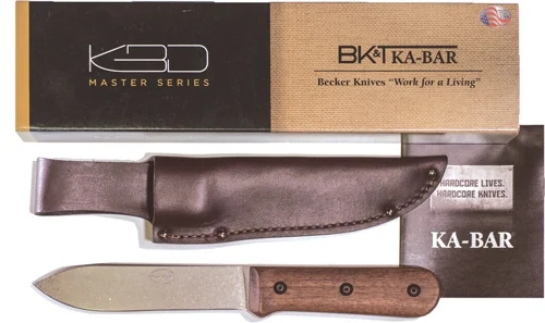 KA-BAR BECKER KEPHART KNIFE - 5.12" BLD WLNT HNDLE LTHR SHTH - Image 2