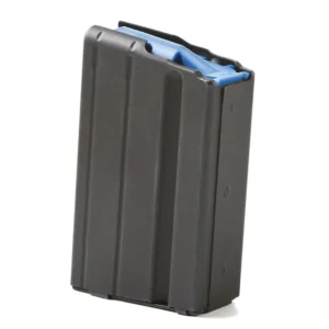 ASC AR-15 Stainless Steel Magazine 6.5 Grendel Black with Blue Follower 5/rd
