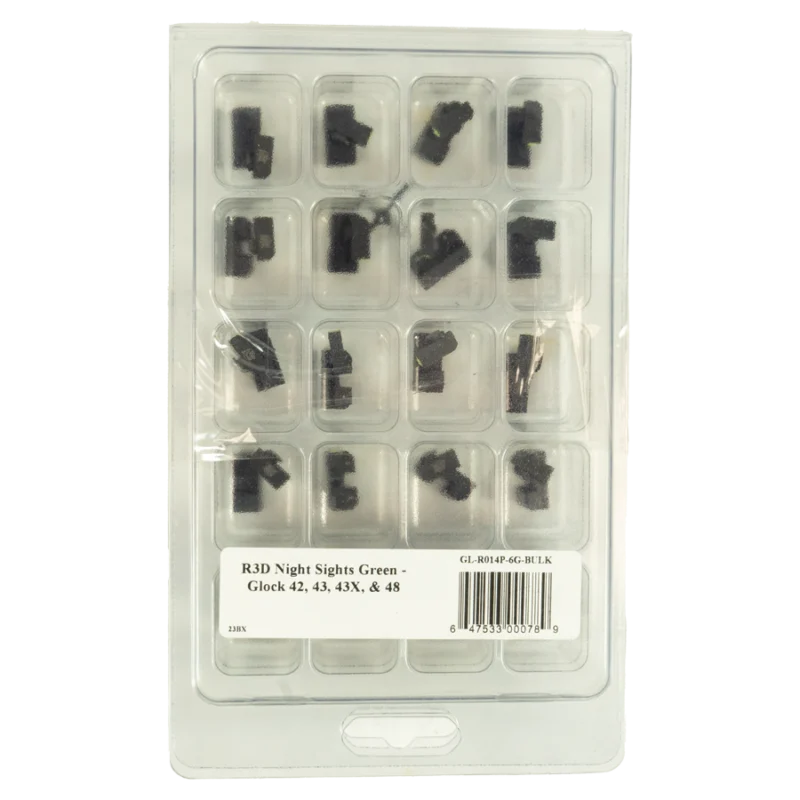 XS Sights R3D Night Sights Set for Glock 42/43/43x/48 Green Bulk 20/ct