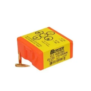 Berger Match Grade Hunting Bullets .25 cal .257" 115 gr VLD Hunter 100/ct