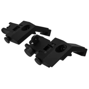 TacFire AR Front & Rear 45 Degree Flip Up Spring Loaded Sights