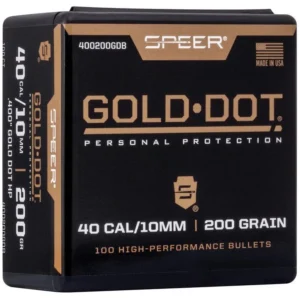 Speer Gold Dot Handgun Bullets 10mm .400" 200gr 100/pk