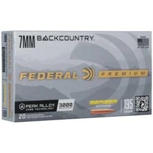 Federal Berger Elite Hunter Rifle Ammunition 7mm Backcountry 195gr HPBT 3000 fps 20/ct