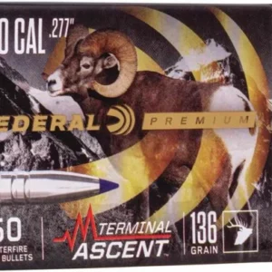 FEDERAL .277 CALIBER 136GR TERMINAL ASCENT COMP BULLET 50RD