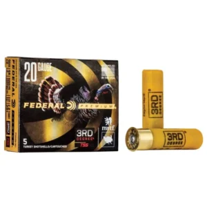 Federal 3rd Degree Shotshell 20ga 3 1-7/16oz 1100 fps #5 #6 & #7 5/ct